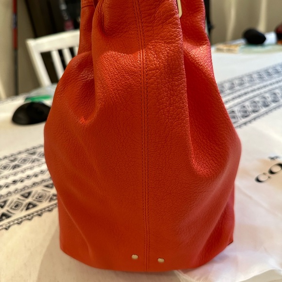 EUC COACH 34988 TURNLOCK TIE MATTE SOFT GRAIN LEATHER BUCKET SHOULDER BAG - Picture 9 of 15